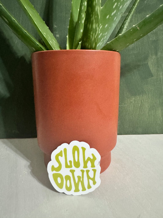 Slow Down Sticker